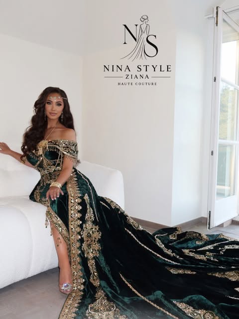 Nina Style Ziana — tenue haute couture verte émeraude